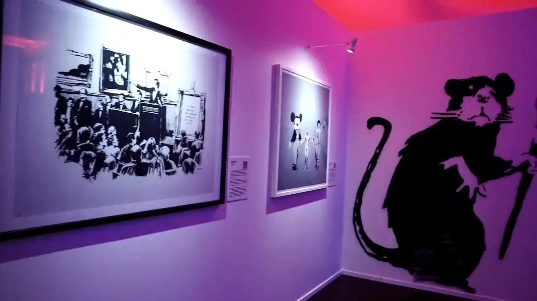絵画 Banksy exhibition card Banksy GMO digital art museum Shibuya,Tokyo